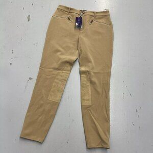 Polo Ralph Lauren Purple Label Jayce Jodhpurs Stretch Tan Pants Womens Size 8
